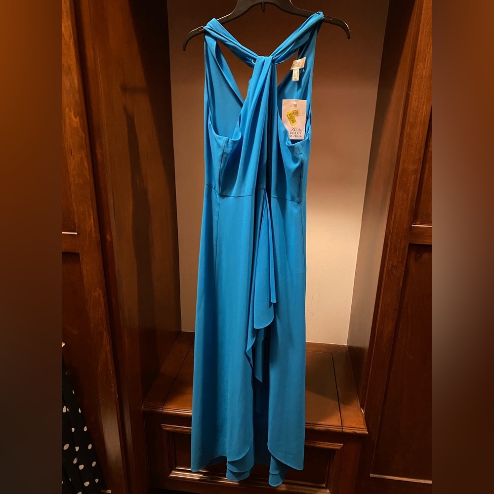 Belle Badgley Mischka Turquoise Renesmee Dress in size 14